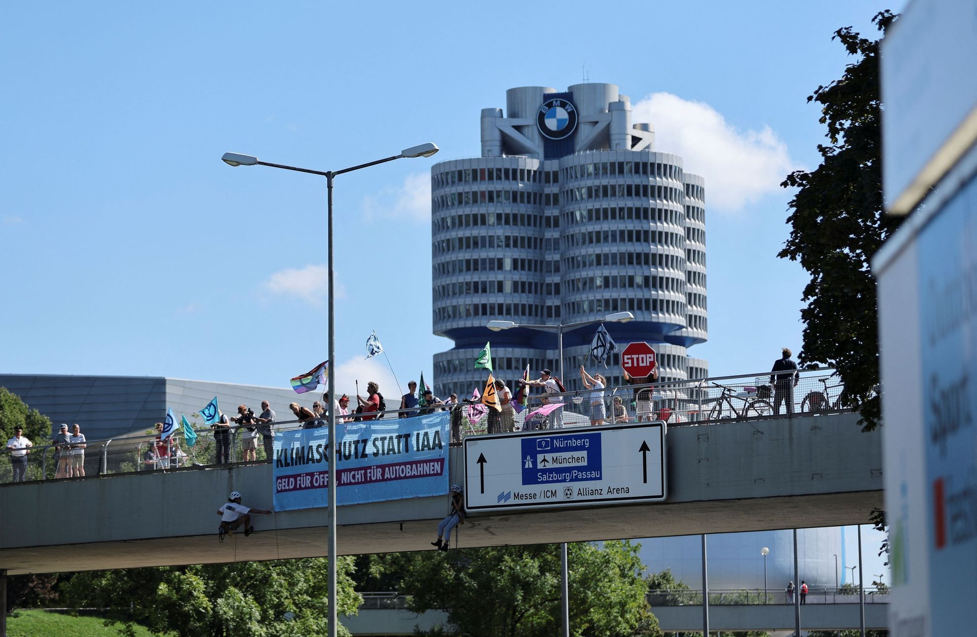 Protest ahead of 2023 Munich Auto Show IAA Mobility