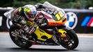 Filip Salač na motocyklu Moto2 v barvách ELF Marc VDS Racing Teamu během VC České republiky 2025