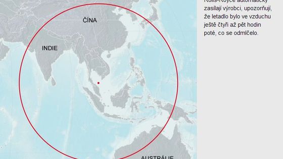 Grafika: Kam se poděl let č. 370 a kde po něm pátrají