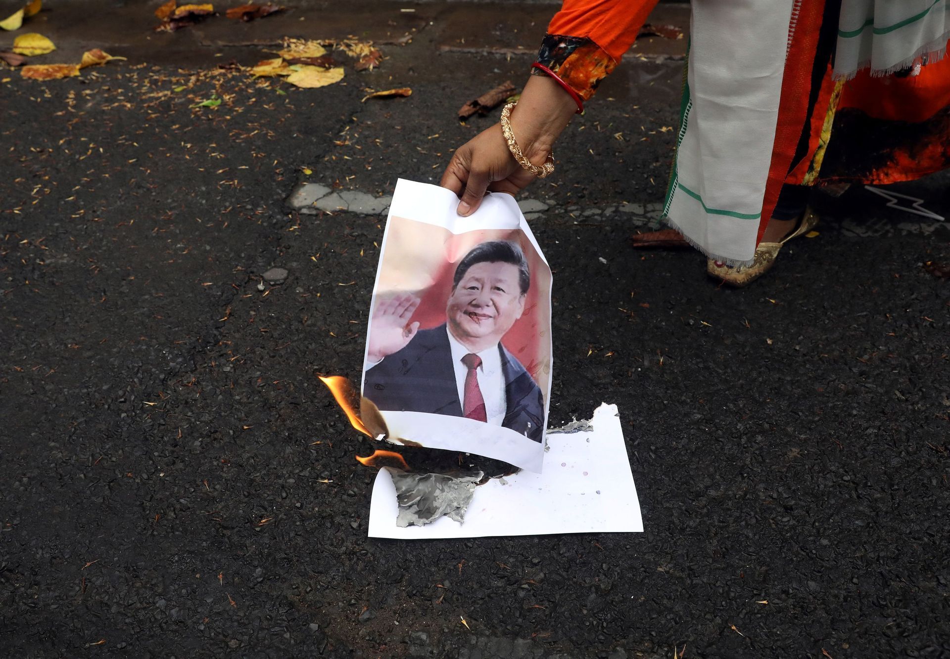 indie čína hranice střet demonstrace bojkot pohřeb