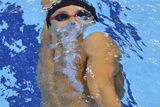 Japonský plavec Ryosuke Irie během rozplavby na 200 metrů (plavecký styl: znak).