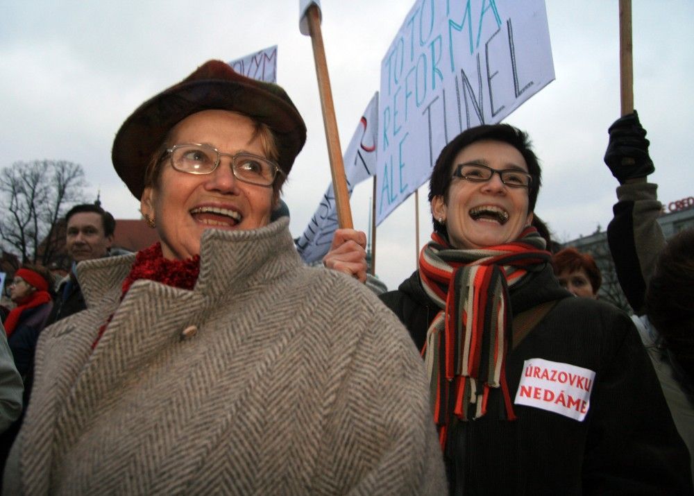 demonstrace za úrazovku