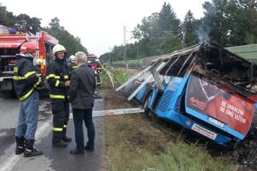 Nehoda autobusu u Plané nad Lužnicí