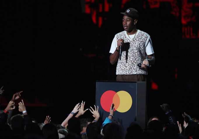 Raper Tyler, The Creator na předávání cen Brit Awards v roce 2020.