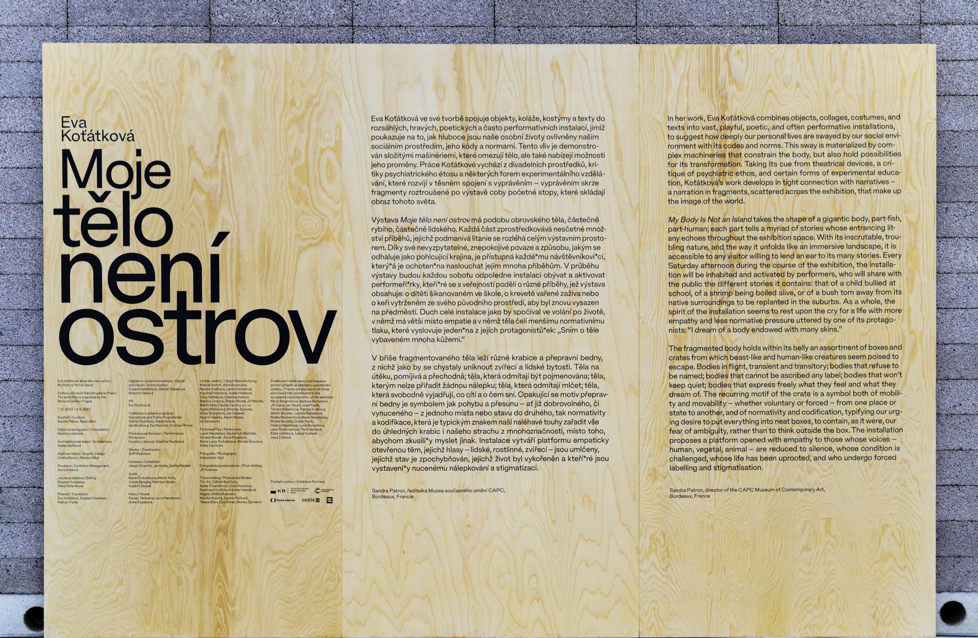 Eva Koťátková, Národní galerie, 2022