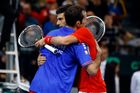 Davis Cup, finále Srbsko-ČR: Novak Djokovič a Radek Štěpánek