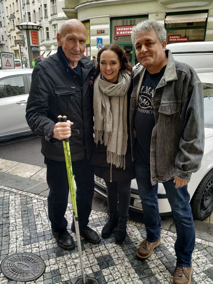 Jiří Černý, herečka Lenka Rzepková a režisér Zdeněk Gawlik.