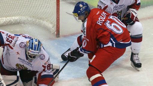 Hokej, EHT, Česko - Rusko: Tomáš Rolinek - Vasilij Košečkin