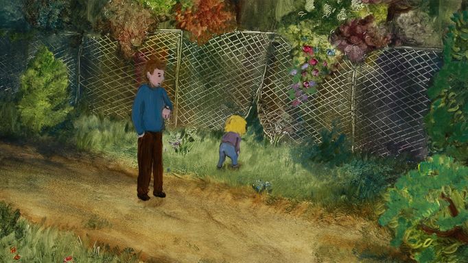 Snímek ze Zuzy v zahradách.