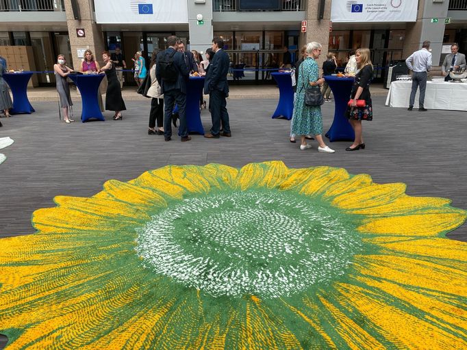 Výstava k českému předsednictví EU v Bruselu.