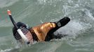 "Sans bras, ni jambes, il s'appr?te ? traverser la Manche". French Philippe Croizon from Chatellerault, a disabled swimmer amputated of both arms and legs is pictured during a training session at the Gendarmerie naval base in La Rochelle, Western France on May 27, 20210. He will attempt a channel crossing, a 33-kilometer trip between France and England scheduled on September 13-20. On that occasion, he will be equipped with two artificial limbs fitted with flippers., Place: FRANCE, Model Release: No or not aplicable, Credit line: Profimedia.cz, AFP