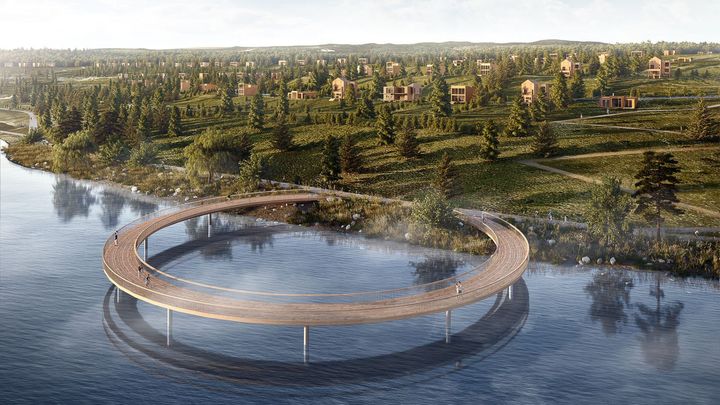Bydlení na vodě, přístav i větrná elektrárna: Tak se změní obří uhelné jezero Medard; Zdroj foto: Architektonický ateliér A8000