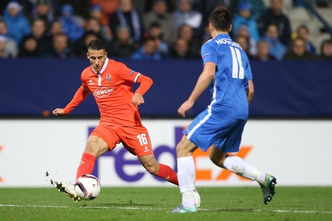 Liberec - Fiorentina, Evropská liga 2016/17. Cristian Tello, David Hovorka