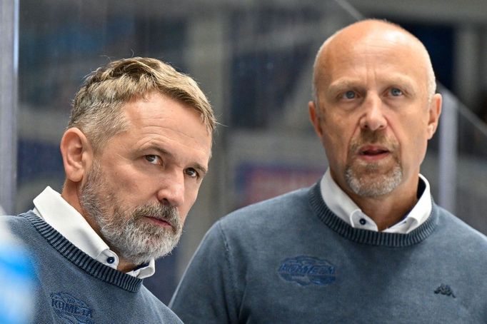 Patrik Martinec a Jaroslav Modrý ještě jako trenérské duo Komety