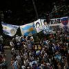 Argentinci fandí v ulicích Buenos Aires během semifinále MS 2022 Argentina - Chorvatsko