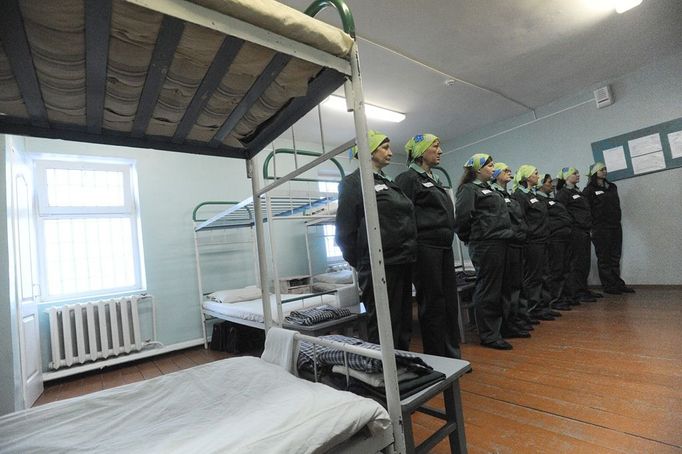 Prisoners in a dormitory at the IK-11 minimum-security penal colony for women in Nerchinsk.