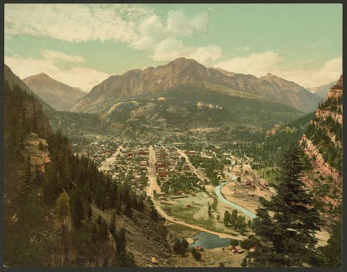 Historické fotky, fotochrom. Colorado krátce po odeznění zlaté horečky 1890-1905.