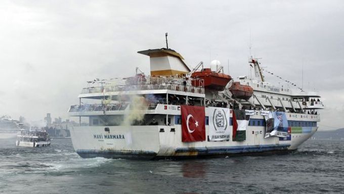 Izraelci zastavili turecké lodě, mířící do Gazy, 31.května 2010.