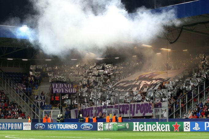 Fotbal, LM, Plzeň - Maribor: fanoušci Mariboru