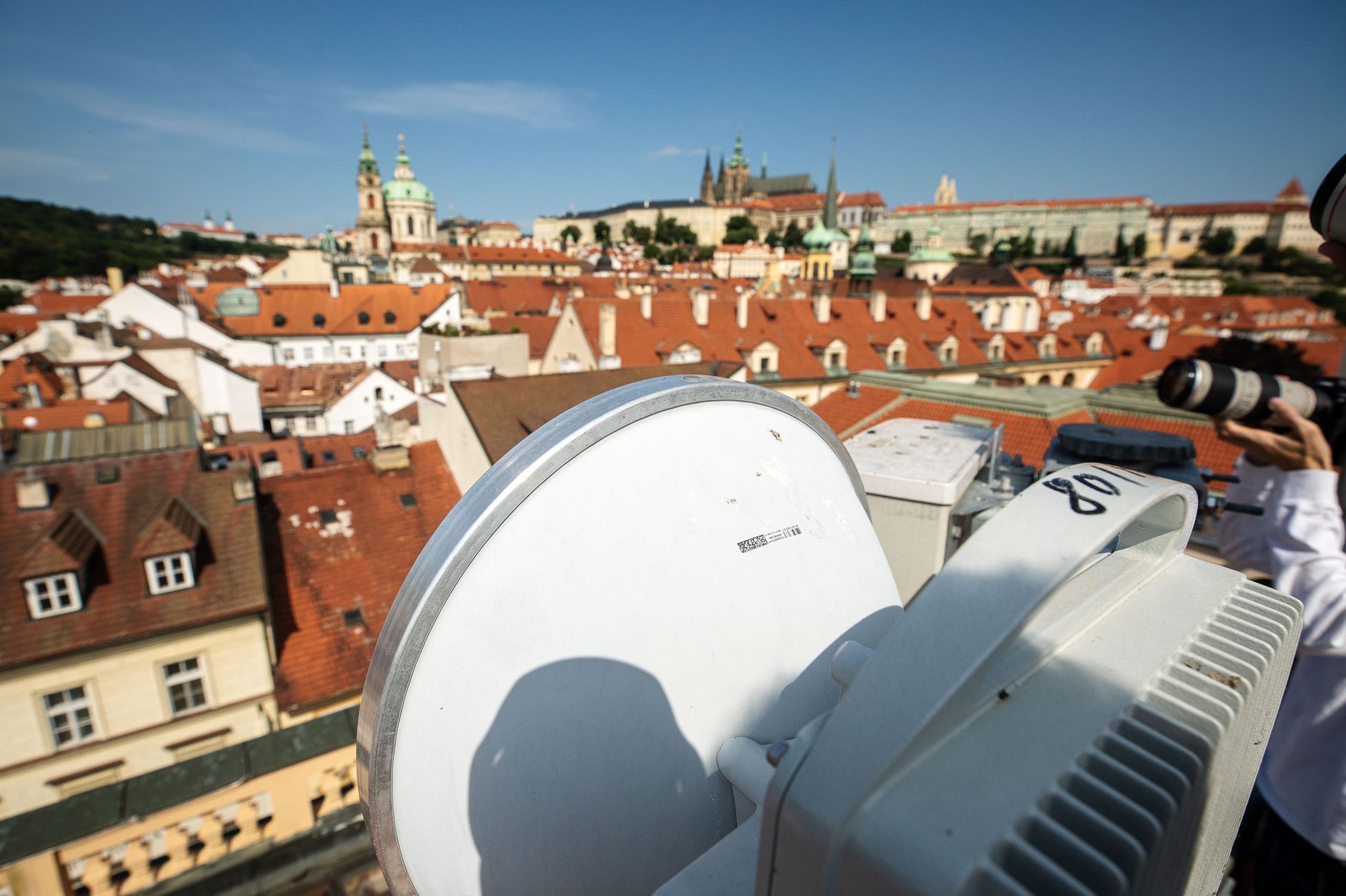 Praha, panorama, Pražský hrad, pohled ze střech, Praha z výšky