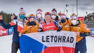 SP v biatlonu Nové Město na Moravě 2021, závod smíšených dvojic, poslední v kariéře Ondřeje Moravce: Moravec s týmem mužů