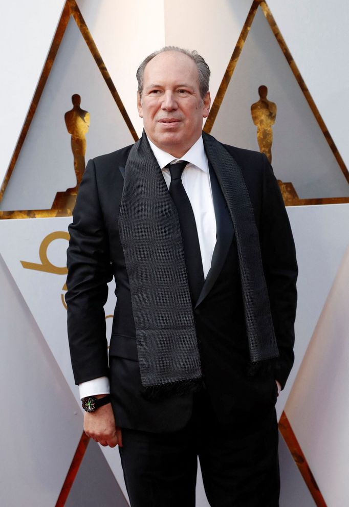 Skladatel Hans Zimmer na udílení Oscarů.