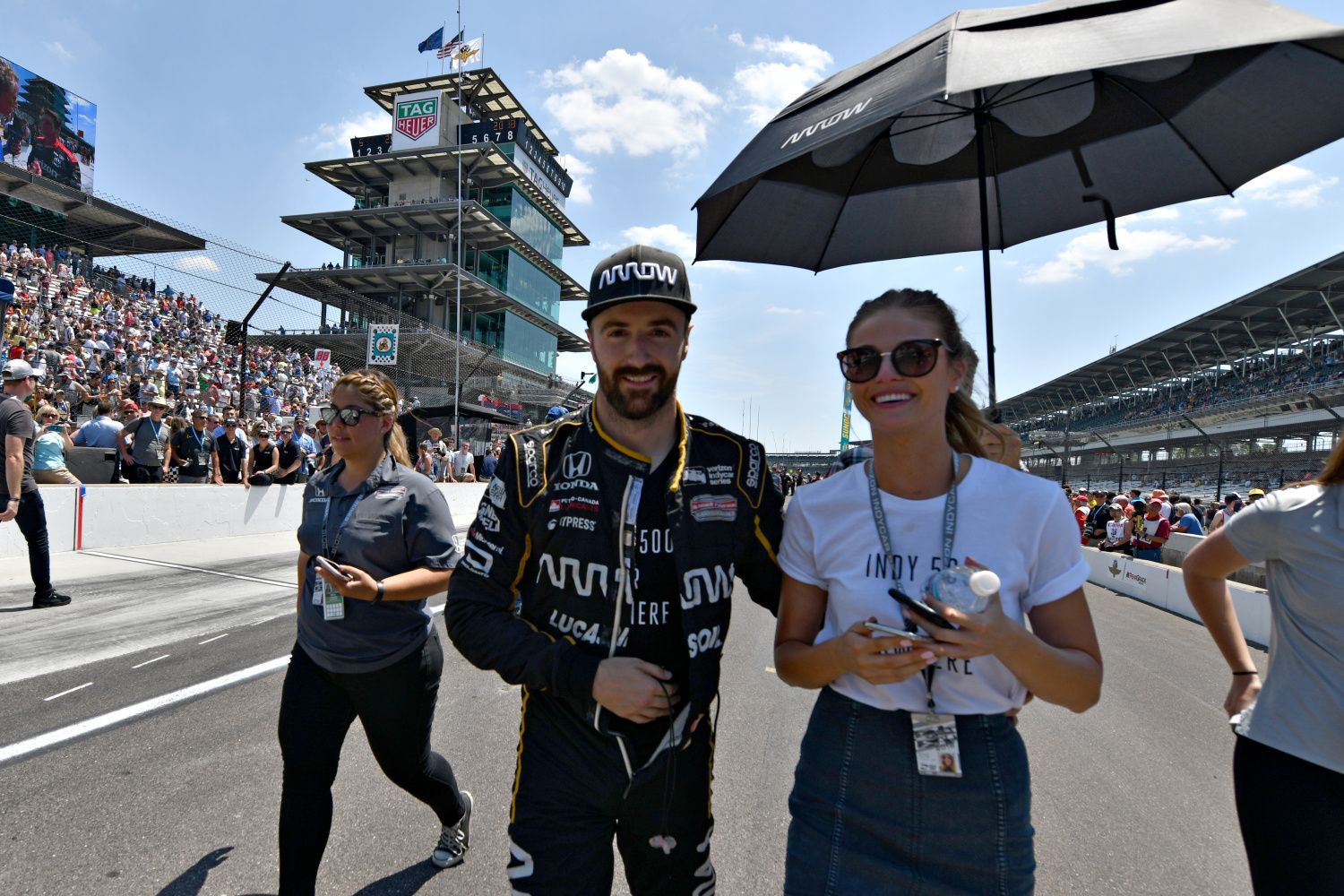 Indy 500 2018: James Hinchcliffe a přítelkyně Becky