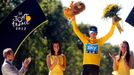 Britský cyklista Bradley Wiggins slaví vítězství v Tour de France po její poslední 20. etapě.