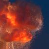 Výbuch rakety Antares na Wallops Island.