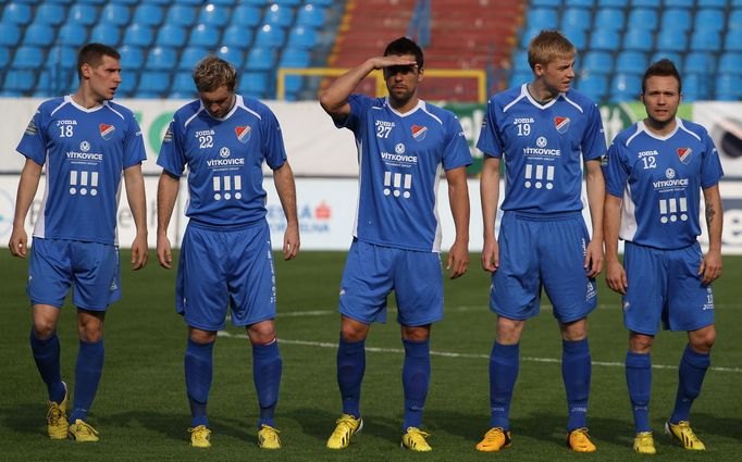 Fotbal, Baník - Jihlava: Vlastimil Stožický, Petr Soukup, Milan Baroš, Michal Frydrych, Vladan Milosavljev