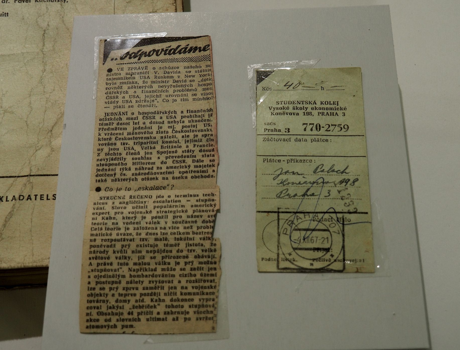 100 let republiky - 100 předmětů - Univerzita Karlova