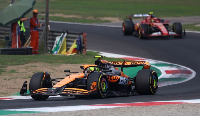 Lando Norris v McLarenu během VC Itálie F1 2024