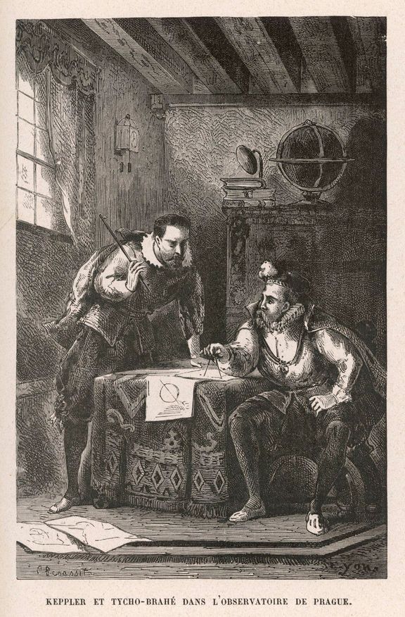 Tycho Brahe a jeho mladší přítel Johannes Kepler, který mu v Praze dělal několik posledních měsíců života asistenta.
