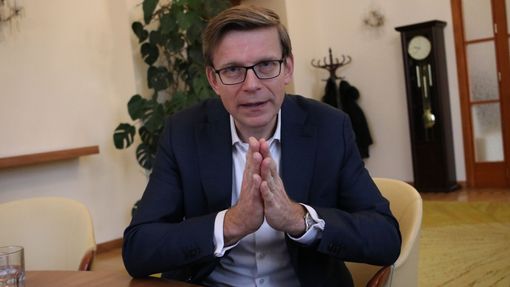 Ministr dopravy Martin Kupka (ODS) v rozhovoru pro Aktuálně.cz v lednu 2025