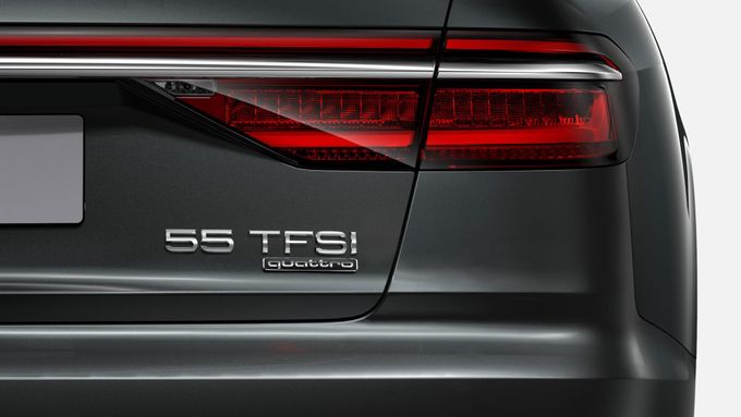 Zážehový motor v Audi A8 se již nebude označovat jako 3.0 TFSI, ale 55 TFSI.