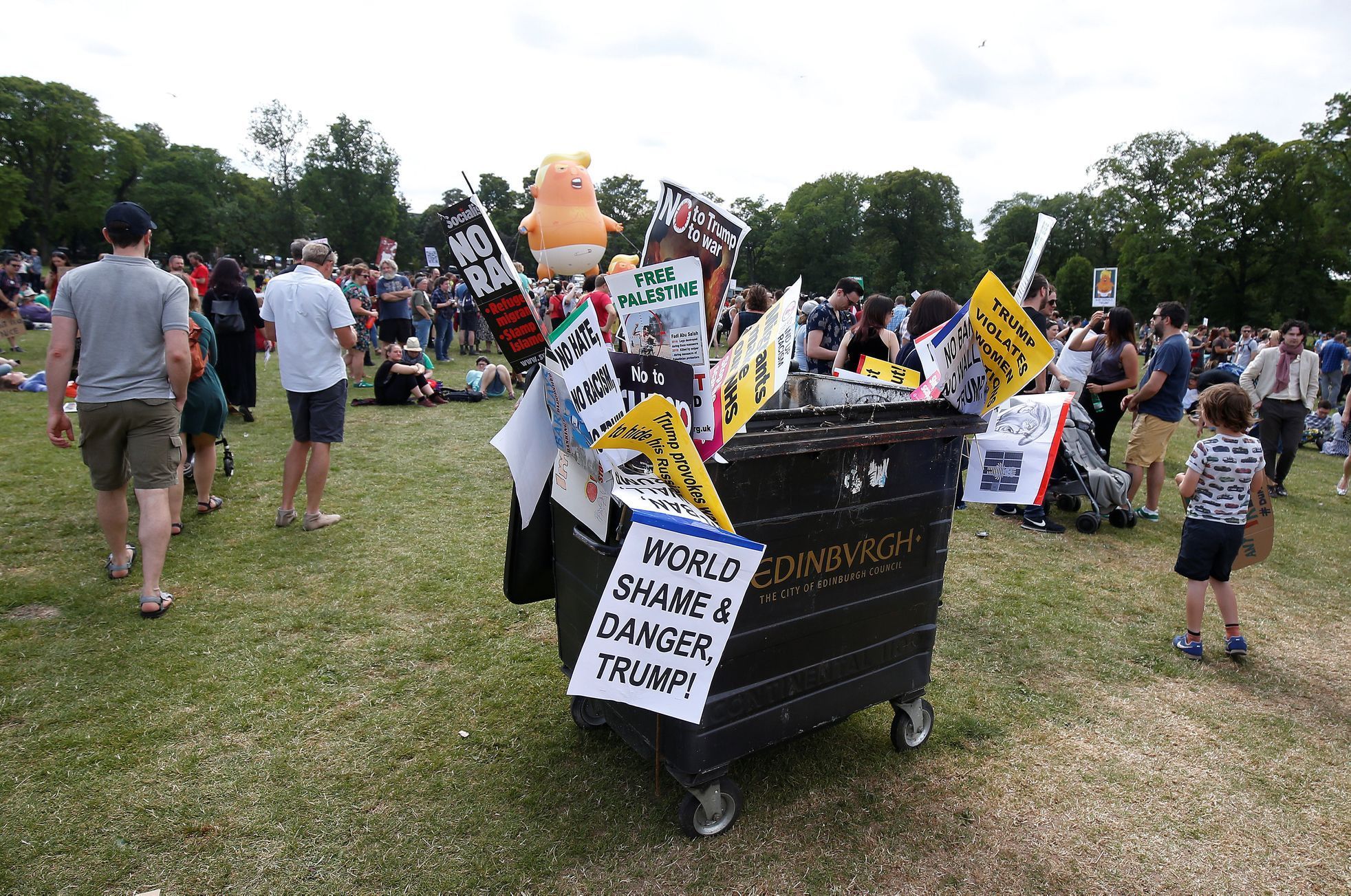 Edinburgh-protest proti Donaldu Trumpovi