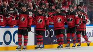 Radost Kanady v zápase Kanada - Švýcarsko na MS 2023