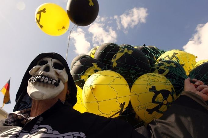 Protest odpůrců atomu v Berlíně