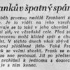 Mladá fronta, sobota 6. dubna 1946 - poznámka