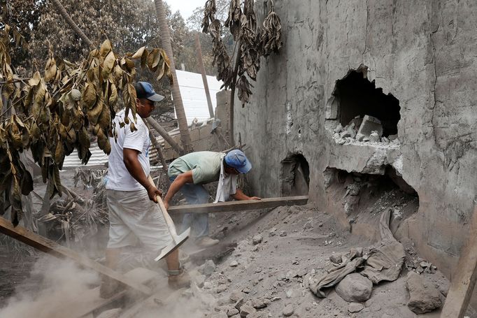 Situace v Guatemale po mohutné erupci sopky Fuego. Červen 2018.