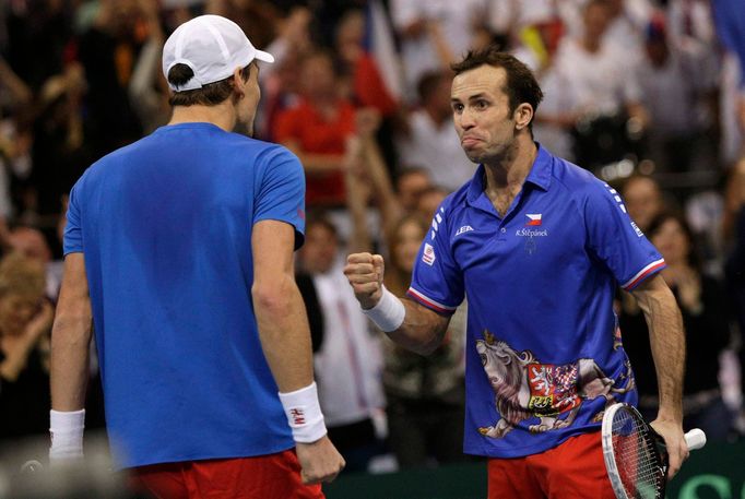 Davis Cup, finále Srbsko-ČR: Tomáš Berdych a Radek Štěpánek