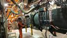 A specialist works onboard the Allseas' deep sea pipe laying ship Solitaire to prepare a pipe for Nord Stream 2 pipeline in the Baltic Sea September 13, 2019. Picture tak