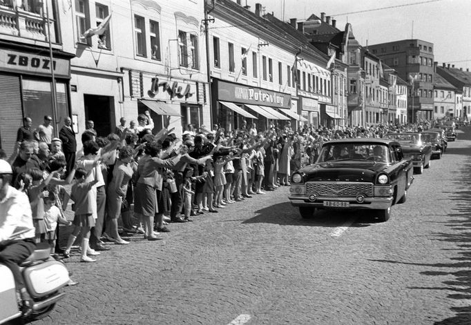 Automobil, který používal prezident ČSSR Ludvík Svoboda v roce 1968 při cestě do Jižních Čech.