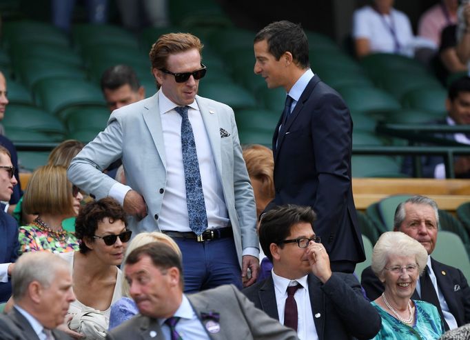 Celebrity na Wimbledonu 2018 (Damian Lewis Bear Grylls)