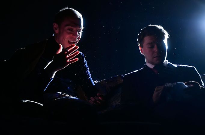 Marián Chalány v roli Štěpána Labudeho a Vít Hofmann jako Jakub Fabian.