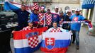 Soccer Football - Euro 2020 Qualifier - Group E - Croatia v Slovakia - HNK Rijeka Stadium, Rijeka, Croatia - November 16, 2019  Slovakia and Croatia fans pose outside the