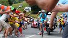 Tour de France: Vicenzo Nibali při stoupání na La Toussuire