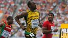 MS v atletice 2013, 100 m - semifinále: Usain Bolt a Mike Rodgers