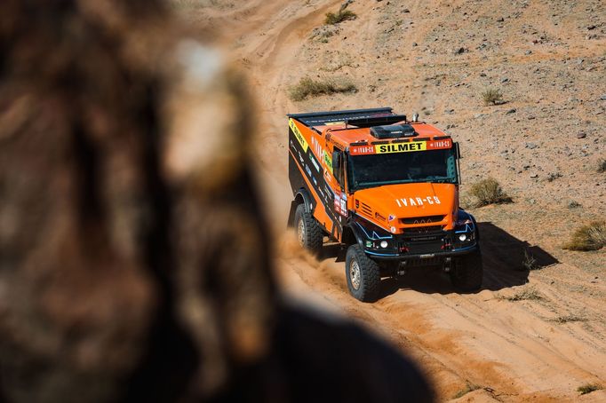 Martin Macík mladší (Iveco) na trati Rallye Dakar 2024