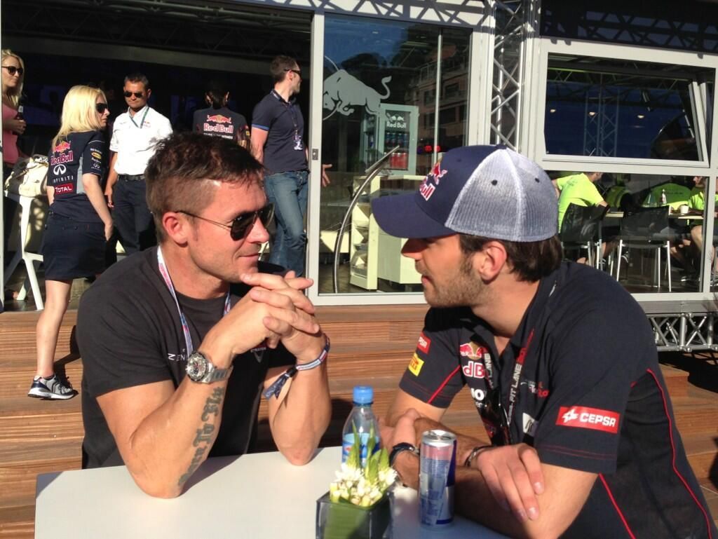 F1, VC Monaka 2013: Felix Baumgartner a Jean-Eric Vérgne